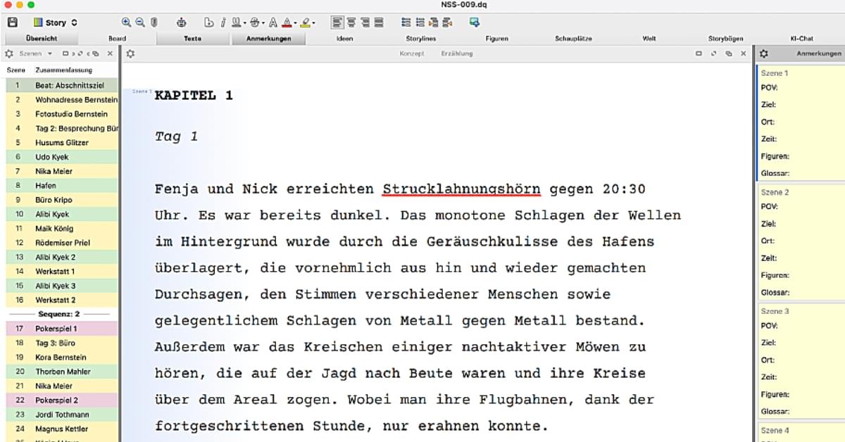 Krimis Plotten mit Dramaqueen, Workshop-Grafik von Thriller-Autor Erich Schreiner
